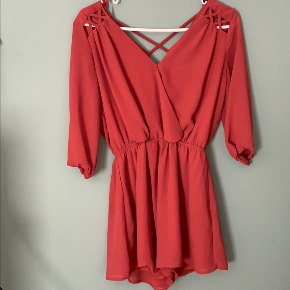 Burgundy romper